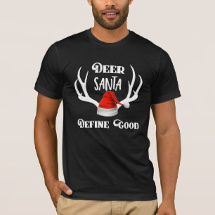 T-shirt Les cerfs communs Père Noël définissent de bons