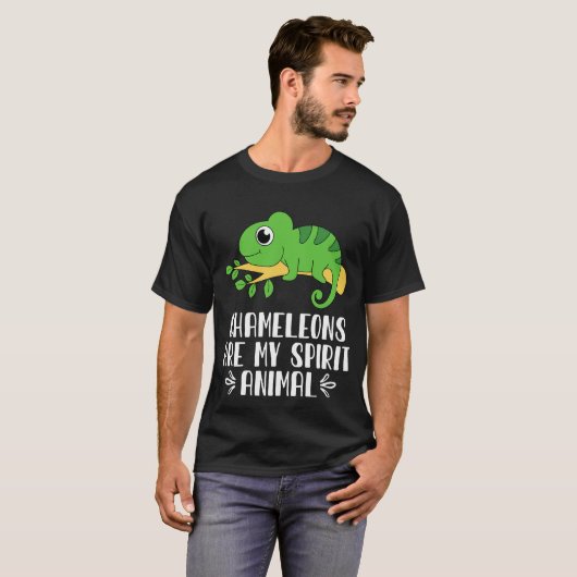 T-shirt Les chameleons sont mon esprit animal (Devant entier)