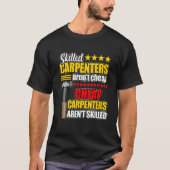T-shirt Les charpentiers qualifiés ne sont pas des carpés (Devant)