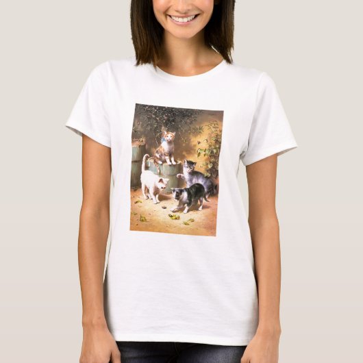 T-shirt "Les chatons jouent avec les coléoptères" (Devant)