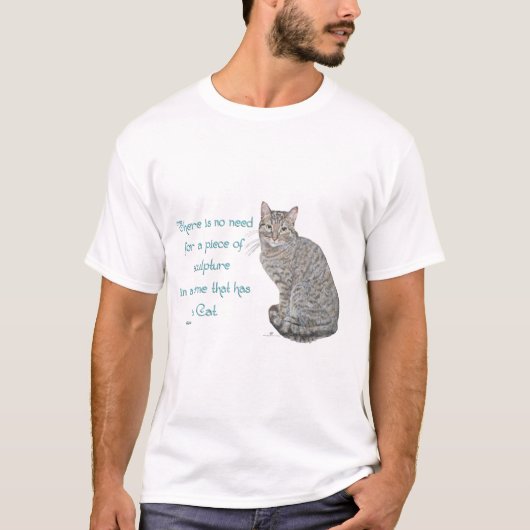 T-shirt Les chats comme sculpture (Devant)
