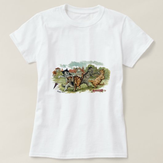 T-shirt Les chats commercent des poinçons (Design devant)