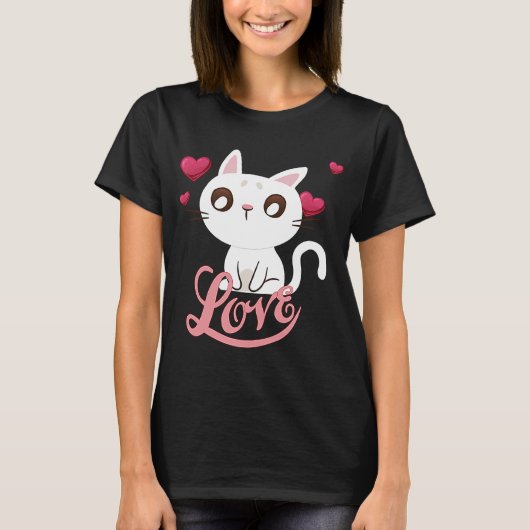 T-shirt Les chats d'amour trouvent des animaux avec des ch (Devant)