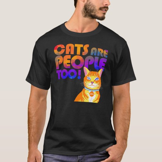 T-shirt Les Chats D'Aspca Sont Des Gens Trop Légers (Devant)
