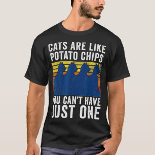 T-shirt Les Chats De Chat Sont Comme Des Chips De Pomme De