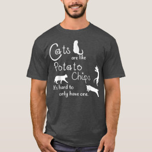 T-shirt Les Chats De Chat Sont Comme Des Chips De Pomme De