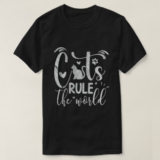 T-shirt Les chats dominent le monde