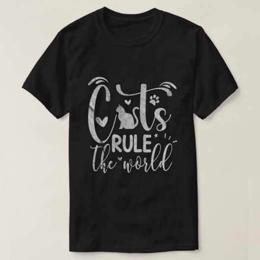 T-shirt Les chats dominent le monde (Design devant)