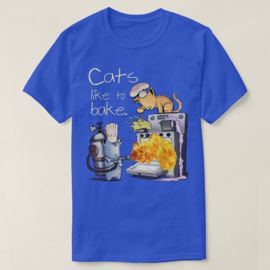 T-shirt Les chats femmes hommes aiment faire cuire Chef Fu (Design devant)