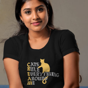 T-shirt Les chats gouvernent tout autour de moi Femmes