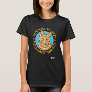 T-shirt Les chats me rendent heureuse les femmes noires