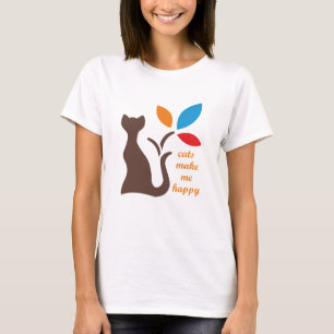 T-shirt les chats me rendent heureux