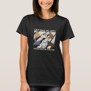 T-shirt Les chats me rendent heureux Les humains me font m