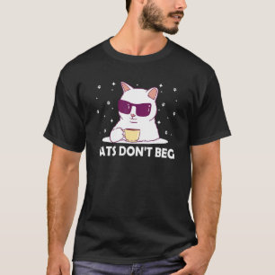 T-shirt Les chats ne mendient pas Maman chat Papa chat Hum