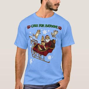 T-shirt Les Chats Pour Tout Le Monde Père Noël Donne Des C