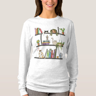 T-shirt Les chats qui reposent sur une étagère, un chat et