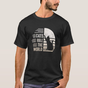 T-shirt Les chats règnent sur le monde  Maman de chat mign