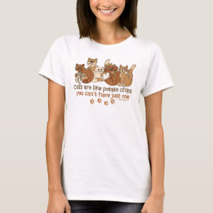 T-shirt Les chats sont comme des chips