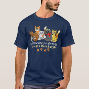 T-shirt Les chats sont comme dire de pommes chips