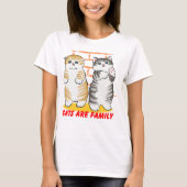 T-shirt Les chats sont de famille (Devant)