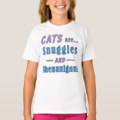 T-shirt Les chats sont des lunettes et des shenanigans T-s (Devant)