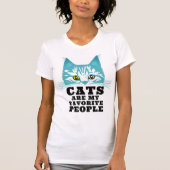 T-shirt Les Chats Sont Mes Gens Favoris Moderne Bleu Grump (Devant)