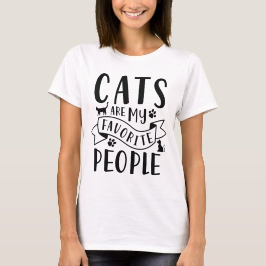 T-shirt Les Chats Sont Mes Gens Préférés (Devant)