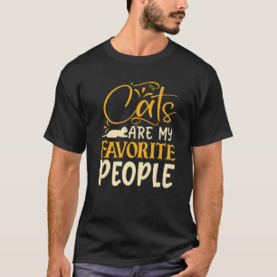 T-shirt Les Chats Sont Mes Gens Préférés. CHAT LADYS PARTO