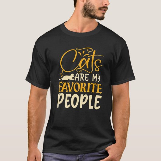 T-shirt Les Chats Sont Mes Gens Préférés. CHAT LADYS PARTO (Devant)