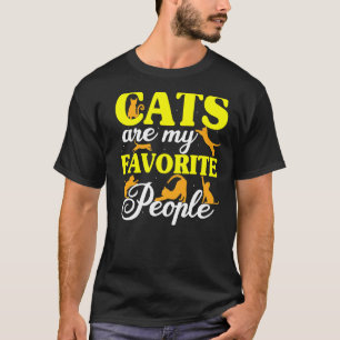 T-shirt Les chats sont mes gens préférés Chat Maman Chat A