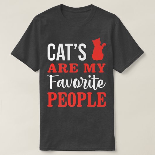 T-shirt Les chats sont mes gens préférés Kitty Chat Lover (Design devant)