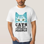 T-shirt Les chats sont mes personnes préférées cool grumpy (Devant)