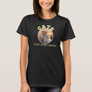 T-shirt les chats sont mon animal spirituel