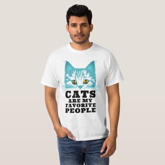 T-shirt Les chats sont mon Cool préféré Grumpy Funny  Sarc (Devant entier)