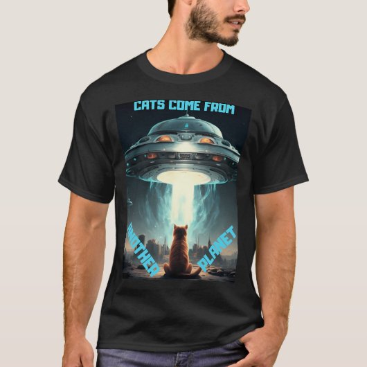 T-shirt Les chats viennent d'une autre planète (Devant)