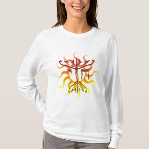 T-shirt Les chemises des femmes de Chai Menorah Sun