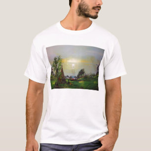 T-shirt Les chemises des hommes de promenade d'île d'art