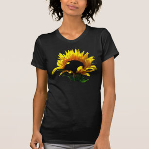T-shirt Les chemises foncées des femmes de lever de solei