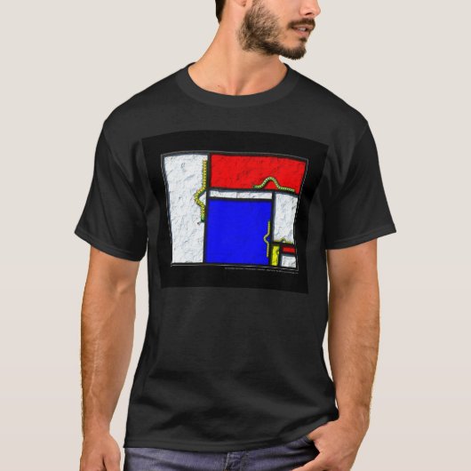 T-shirt Les chenilles de Mondrian (Devant)