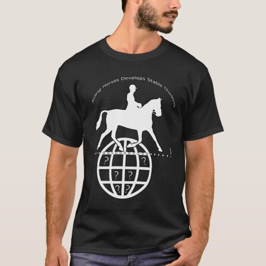 T-shirt Les chevaux d'équitation développe la pensée (Devant)