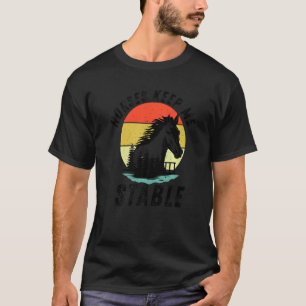 T-shirt Les chevaux me gardent stable Cool équitation pour