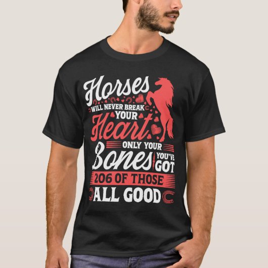 T-shirt Les chevaux ne briseront jamais votre coeur (Devant)
