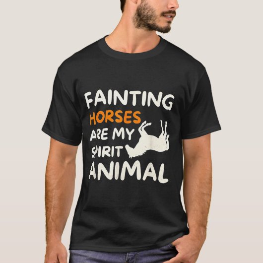 T-shirt Les chevaux qui s'évanouissent sont mon animal de (Devant)