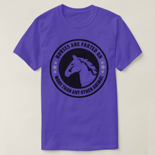 T-shirt Les Chevaux Sont Farés Sur Plus D'Un Autre Animal (Design devant)