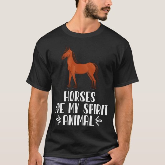 T-shirt Les chevaux sont mon esprit animal (Devant)