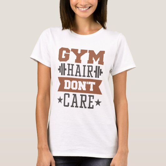 T-shirt Les cheveux de gym s'en fichent (Devant)