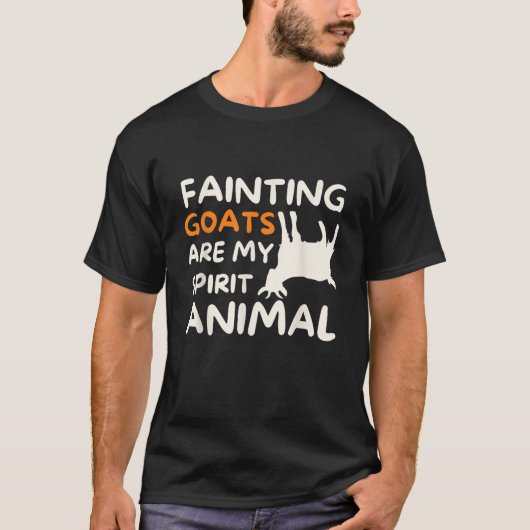 T-shirt Les chèvres qui s'évanouissent sont mon animal spi (Devant)