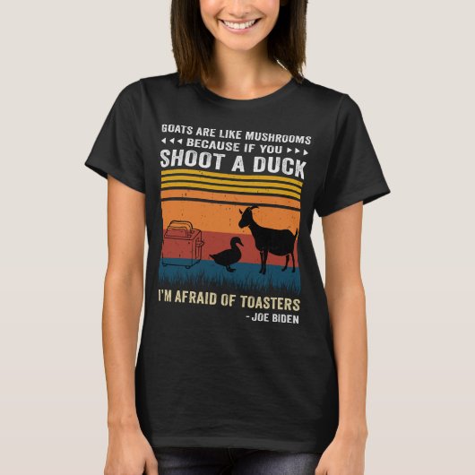 T-shirt Les Chèvres Sont Comme Des Champignons Si On Tire (Devant)