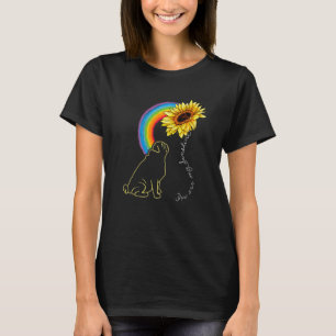 T-shirt Les Chiens Carlins Mignons Sont Mon Sunshine Sunfl