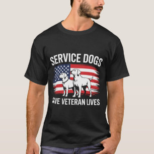 T-shirt Les chiens d'assistance pour hommes sauvent des vé